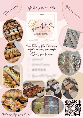 flyer artisan traiteur pour plats sucrés et salés