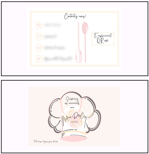 modèle de carte de visite patissier traiteur