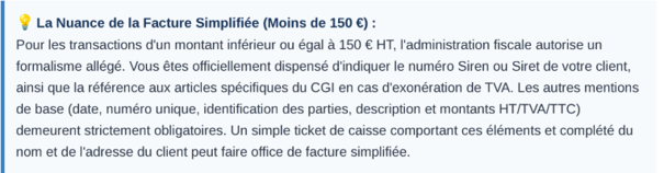 Facture simplifiée